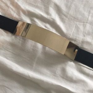 Gold metal plate belt
